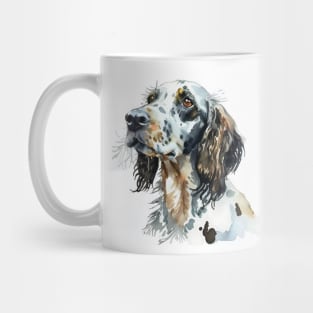 English Setter Dog Watercolor Portrait Mug
